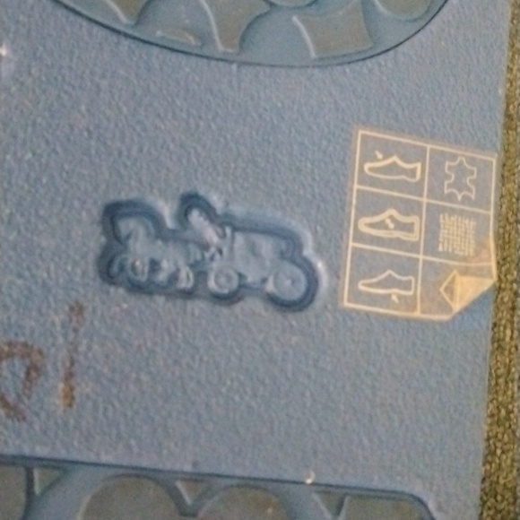 Coach Signature Mens Blue Slide-On Sandals - Picture 4 of 7